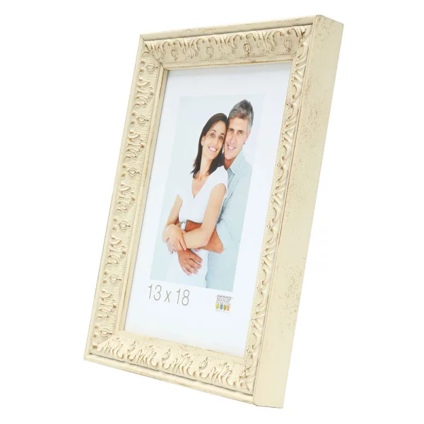 Cadre photo Vintage 20x20 cm | blanc | verre standard (2 mm)