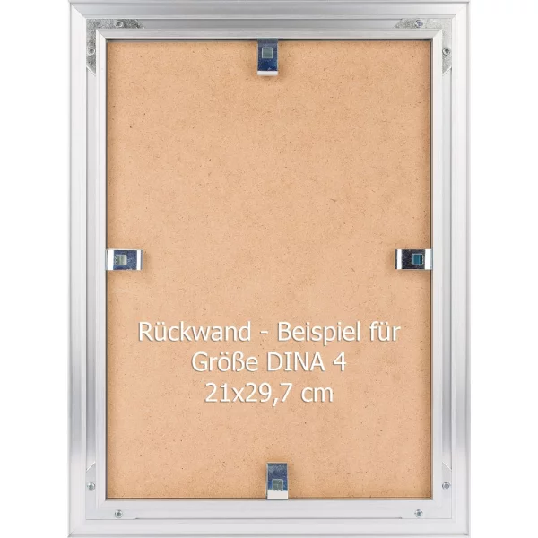 Aluminium Bilderrahmen Alaska 15x20 cm | Silber matt | Normalglas (2 mm)