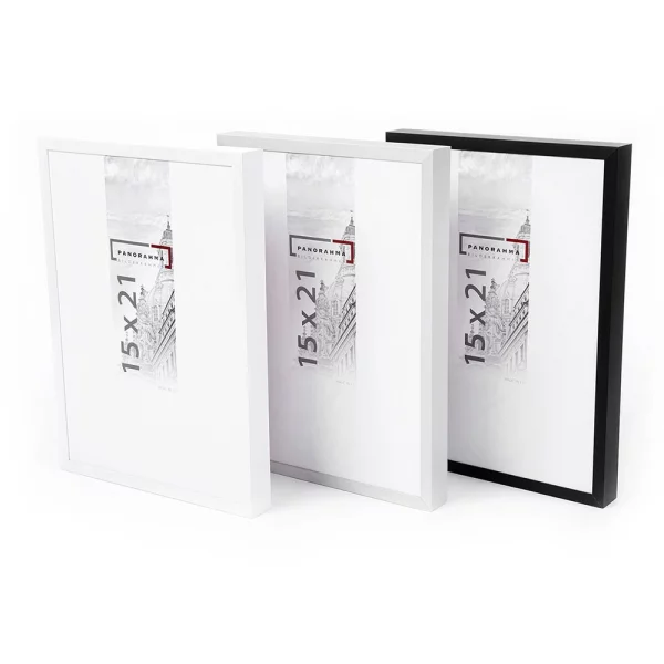 Cadre en aluminium Houston 9x13 cm | blanc mat | verre standard (2 mm)