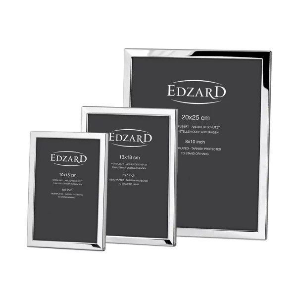 Cadre photo Bergamo 9x13 cm | argent | verre standard (2 mm)