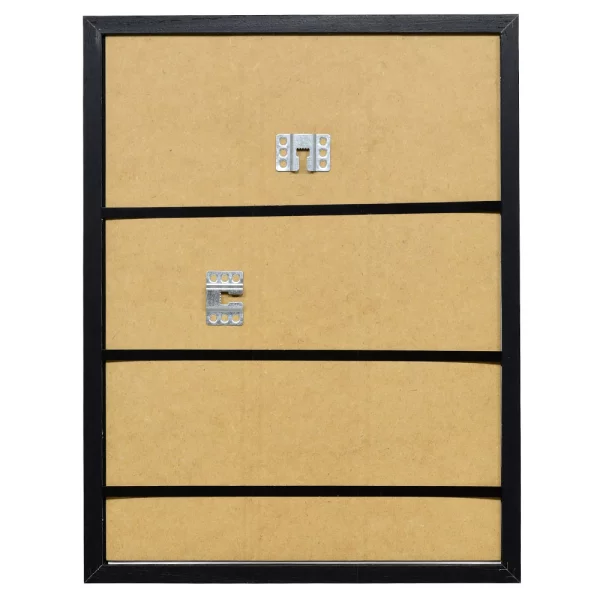 Holz-Bilderrahmen Profil 74 50x100 cm | Schwarz | Normalglas (2 mm)