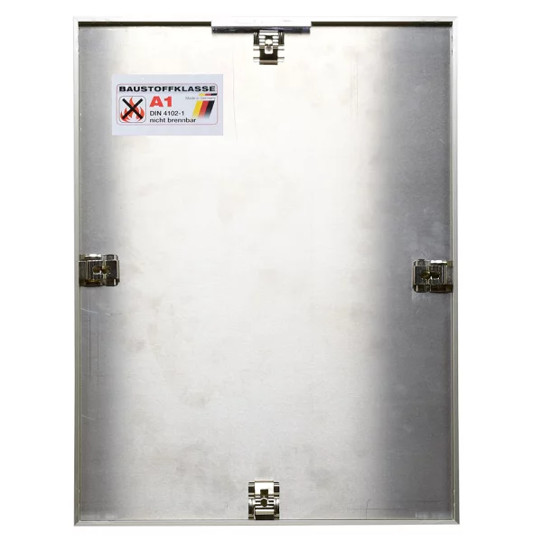 Klassifizierter Standard A1 Brandschutzrahmen Profil S2 50x50 cm | Champagner | Normalglas (2 mm)