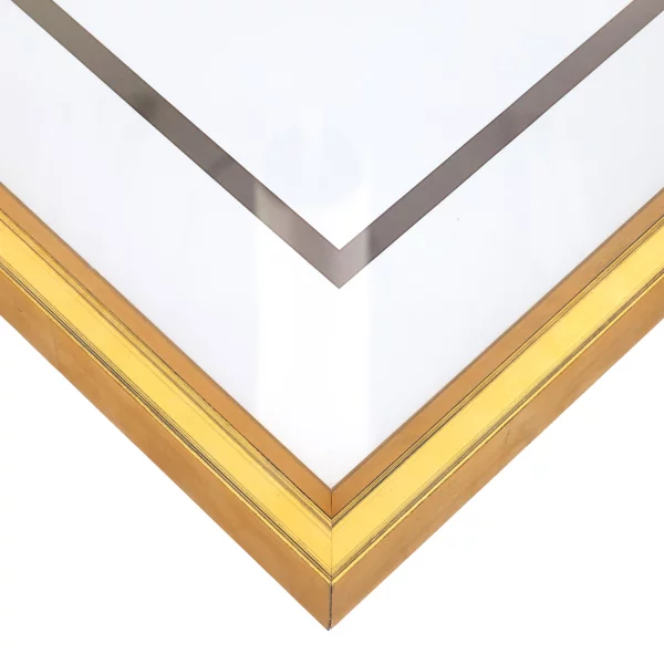 Holz-Bilderrahmen Ola 50x70 cm | Gold matt | Kunstglas (1 mm)