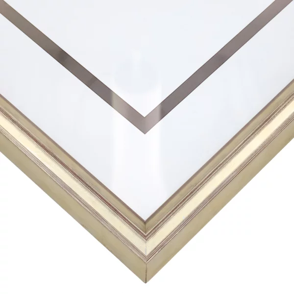 Holz-Bilderrahmen Ola 50x70 cm | Silber matt | Kunstglas (1 mm)