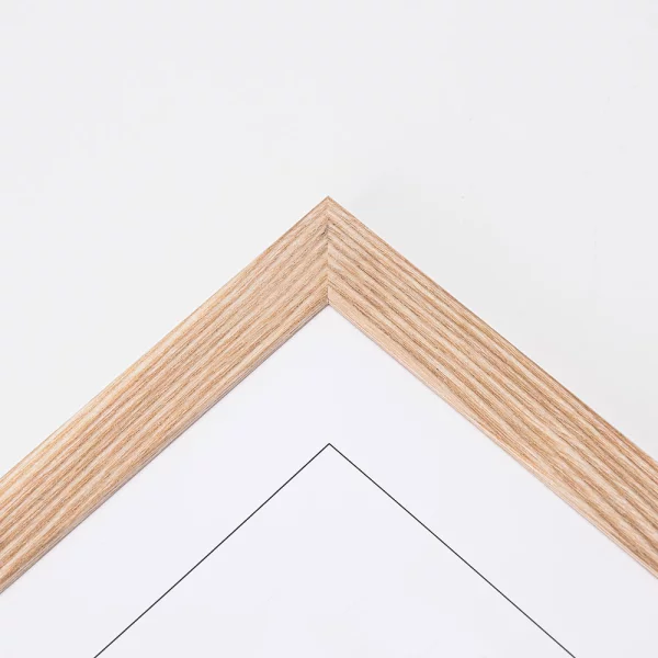 Holz Bilderrahmen New Basic 50x65 cm | Eiche | Kunstglas (2 mm)
