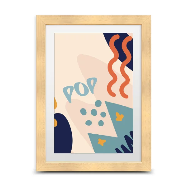 Cadre en bois Pop 10x15 cm | naturel | verre synthétique (1 mm)