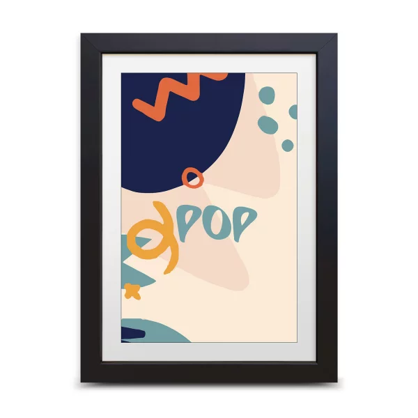 Cadre en bois Pop 10x15 cm | noir | verre synthétique (1 mm)