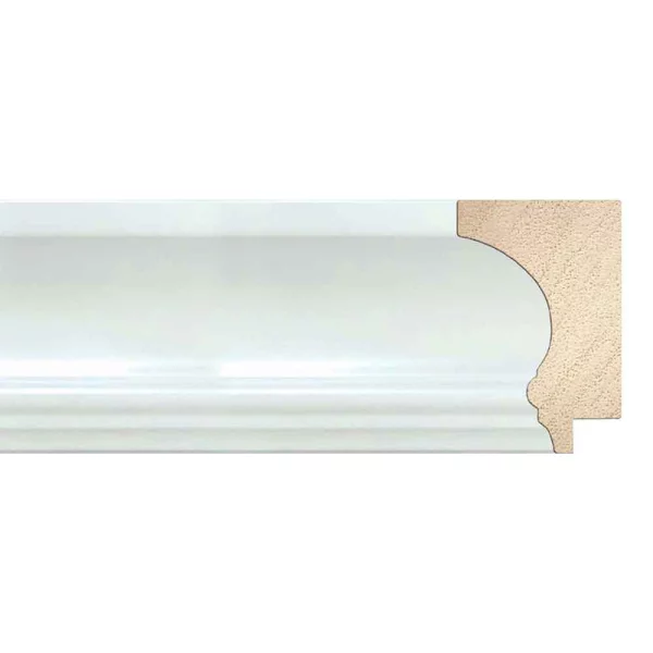 Cadre baroque Olivia 15x20 cm | blanc | verre synthétique (1 mm)