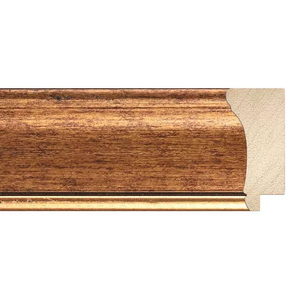 Barock Bilderrahmen Patrizia 29,7x42 cm (A3) | kupfergold | Kunstglas (1 mm)