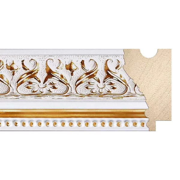 Cadre baroque Maria 15x20 cm | or blanc | verre synthétique (1 mm)