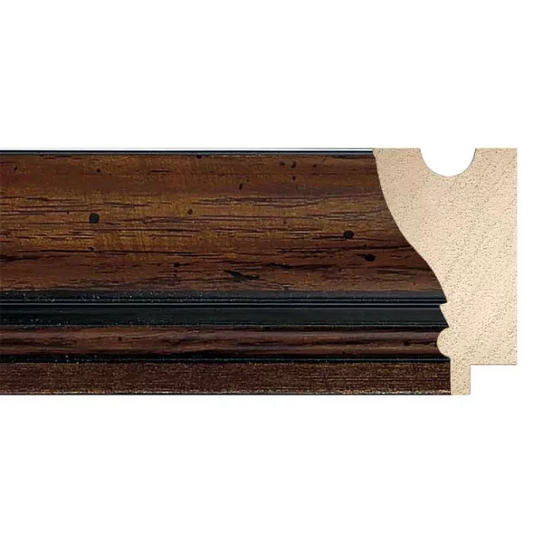 Barock Bilderrahmen Elwira 50x50 cm | eiche | Kunstglas (1 mm)