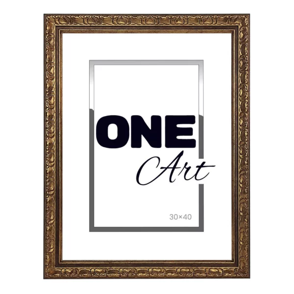 Kunststoffrahmen Zabek 50x70 cm | Gold | Kunstglas (1 mm)