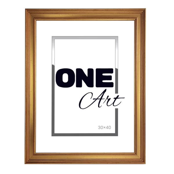 Kunststoffrahmen Zielnik 50x70 cm | Gold | Kunstglas (1 mm)