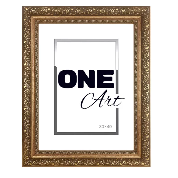 Kunststoffrahmen Boruta 50x70 cm | Gold | Kunstglas (1 mm)