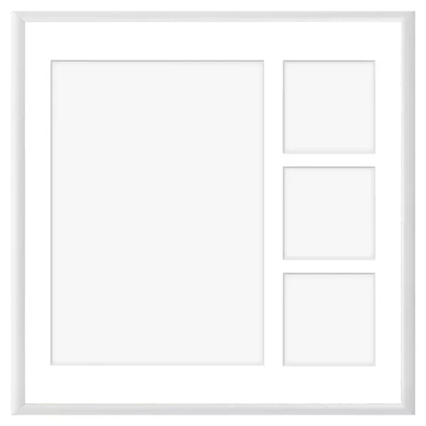 Cadre multi photos en aluminium Amelia pour 4 photos 40x40 cm (4 Bilder) | blanc | verre synthétique (1 mm)