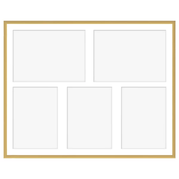 Aluminium Galerie-Bilderrahmen Amelia 40x50 cm (5 Bilder) 40x50 cm (5 Bilder) | gold | Kunstglas (1 mm)