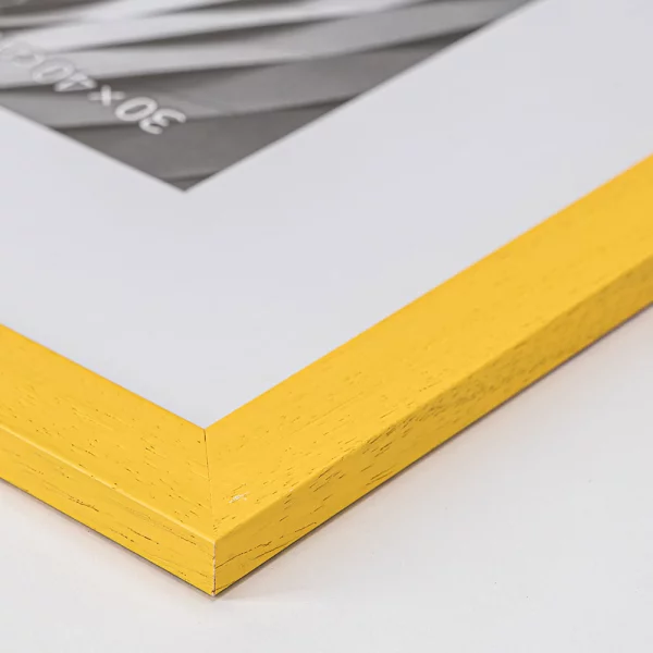 Cadre en bois Batino 10x15 cm | jaune | verre synthétique (1 mm)