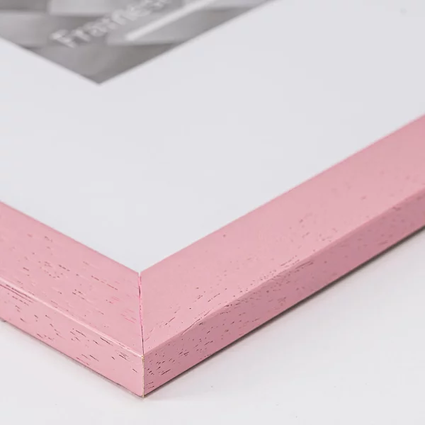 Cadre en bois Batino 10x15 cm | rose fuchsia | verre synthétique (1 mm)