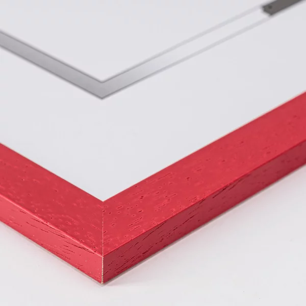 Cadre en bois Batino 10x15 cm | rouge | verre synthétique (1 mm)