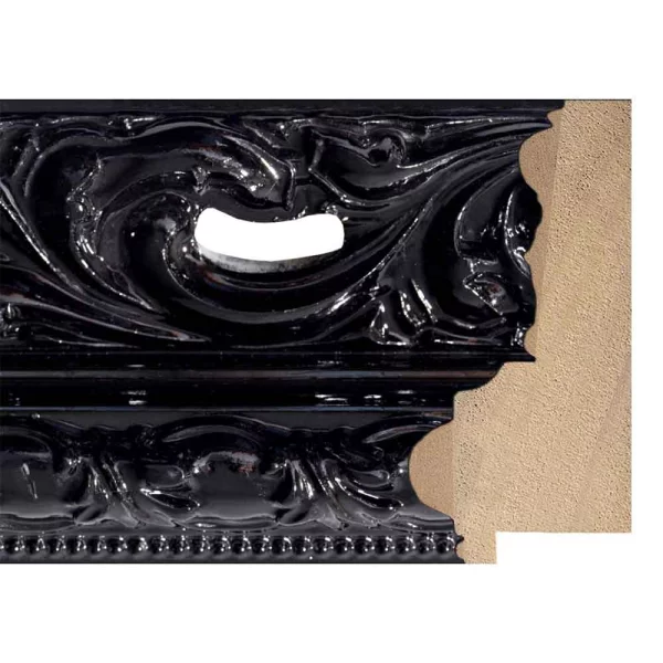 Cadre baroque Donna 15x20 cm | noir | verre synthétique (1 mm)