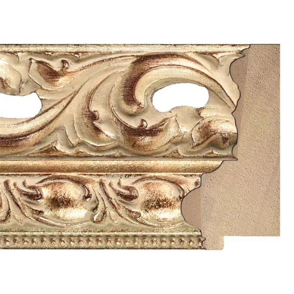 Cadre baroque Donna 15x20 cm | argent | verre synthétique (1 mm)