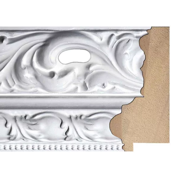 Cadre baroque Donna 15x20 cm | blanc | verre synthétique (1 mm)