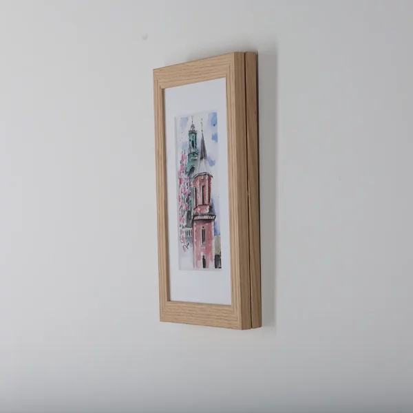 Holz-Bilderrahmen Draw für Bilder in 15x 21 cm zum Öffnen 15x21 cm (DIN A5) | eiche | Kunstglas (1 mm)