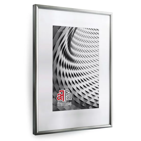 Cadre en bois Nola 10x15 cm | argent | verre synthétique (1 mm)