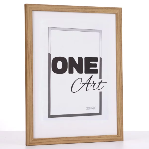 Cadre en bois Hekla (MDF) 18x24 cm | chêne | verre synthétique (1 mm)