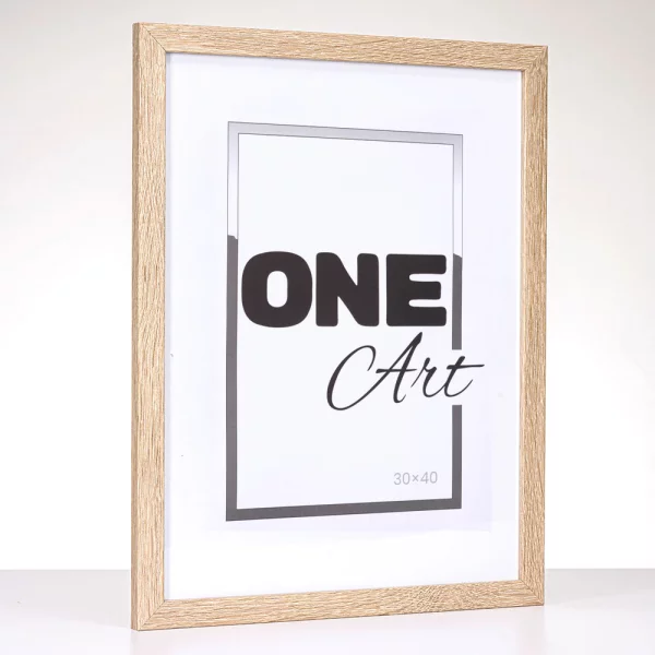 Cadre en bois Hekla (MDF) 24x30 cm | naturel | verre synthétique (1 mm)