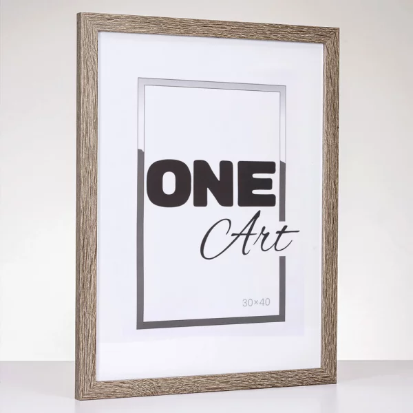 Holz Bilderrahmen Hekla (MDF) Maßanfertigung Sonoma | Kunstglas (1 mm)