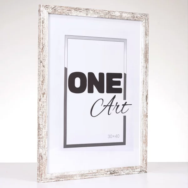 Holz Bilderrahmen Hekla (MDF) Maßanfertigung Vintage | Kunstglas (1 mm)