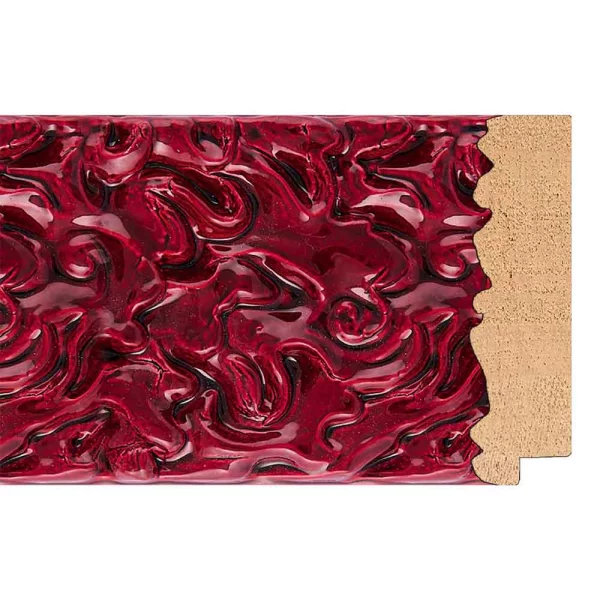 Cadre baroque Julia 15x20 cm | rouge | verre synthétique (1 mm)