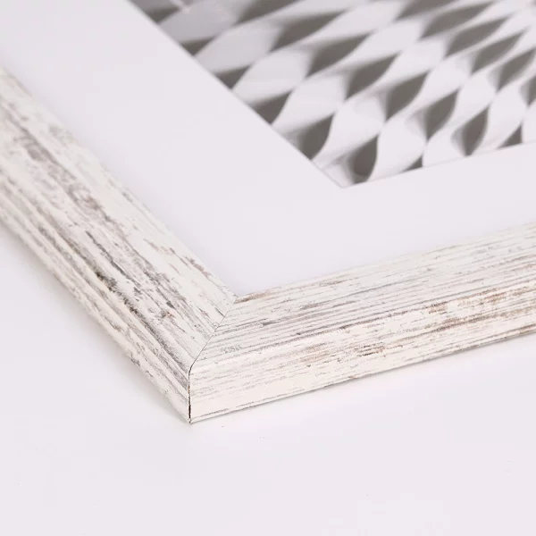 Cadre en bois Katla (MDF) 10x15 cm | shabby | verre synthétique (1 mm)