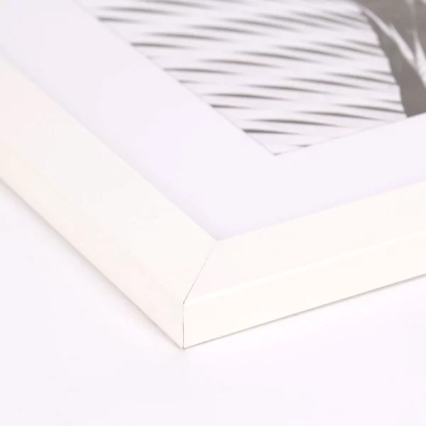 Cadre en bois Katla (MDF) 10x15 cm | blanc | verre synthétique (1 mm)