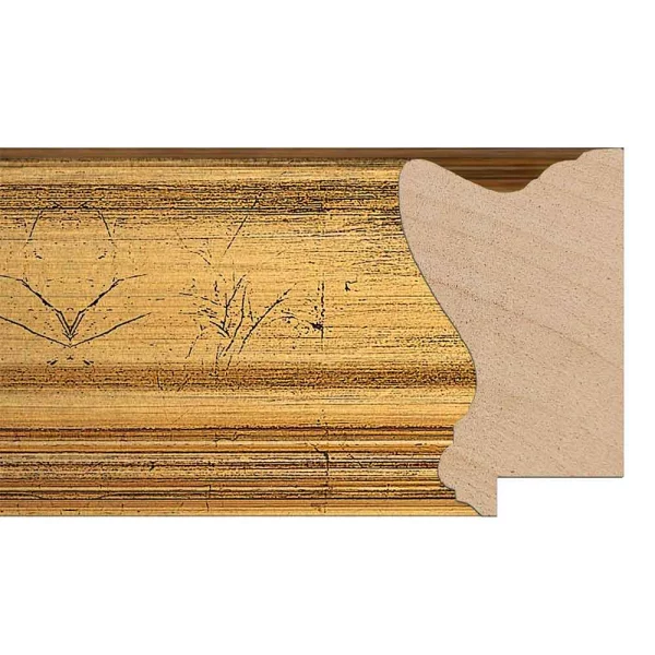 Barock Bilderrahmen Greta 42x59,4 cm (A2) | gold | Kunstglas (1 mm)