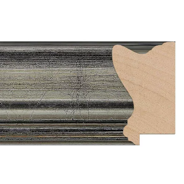 Barock Bilderrahmen Greta 42x59,4 cm (A2) | graphit | Kunstglas (1 mm)
