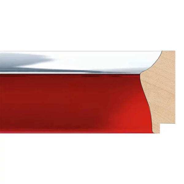 Barock Bilderrahmen Marta 15x20 cm | rot | Kunstglas (1 mm)
