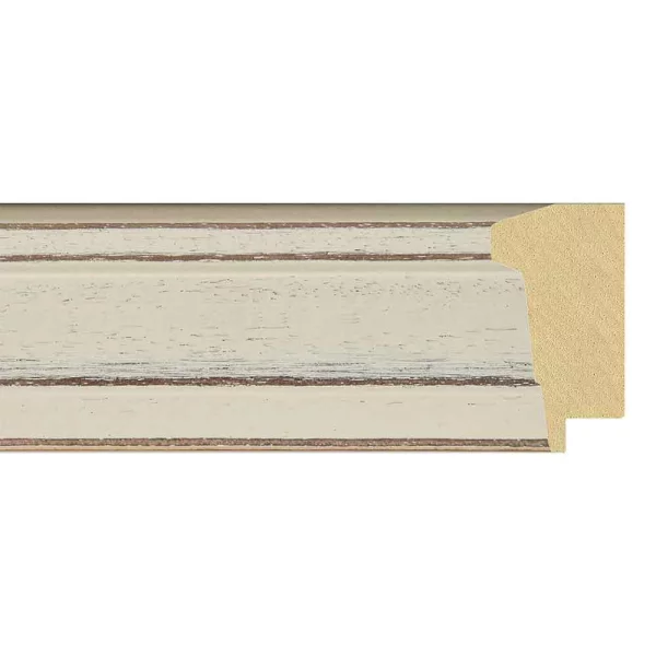 Cadre en bois Eva 60x70 cm | crème | verre synthétique (1 mm)