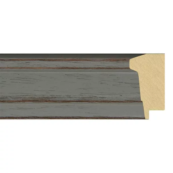 Cadre en bois Eva 60x70 cm | gris | verre synthétique (1 mm)