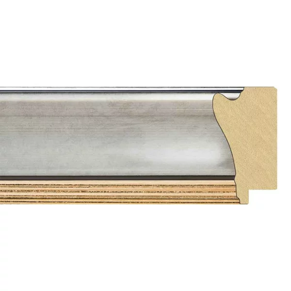 Barock Bilderrahmen Daria 24x30 cm | silber | Kunstglas (1 mm)