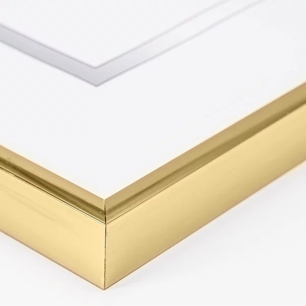 Aluminium lijst Amelia 10x15 cm | goud, glanzend | kunstglas (1 mm)