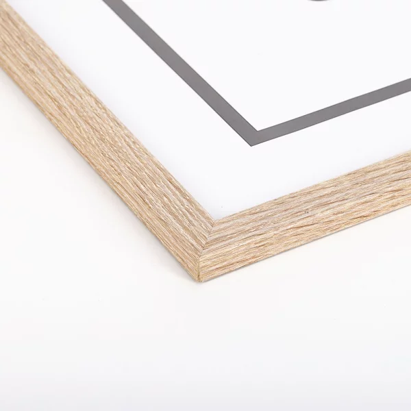 Holz Bilderrahmen Taal (MDF) 42x59,4 cm (A2) | Natur | Kunstglas (1 mm)