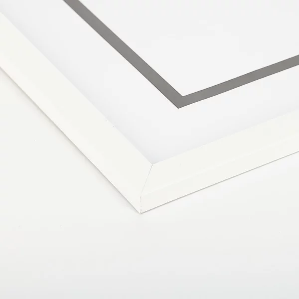 Cadre en bois Taal (MDF) 42x59,4 cm (A2) | blanc | verre synthétique (1 mm)