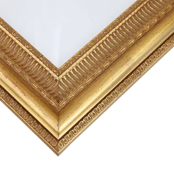 Wandspiegel Kallatti nach Maß - Exklusivrahmen Gold | Spiegel (2 mm)