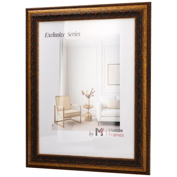 Cadre en bois exclusif Assop 13x18 cm | brun | verre standard (2 mm)