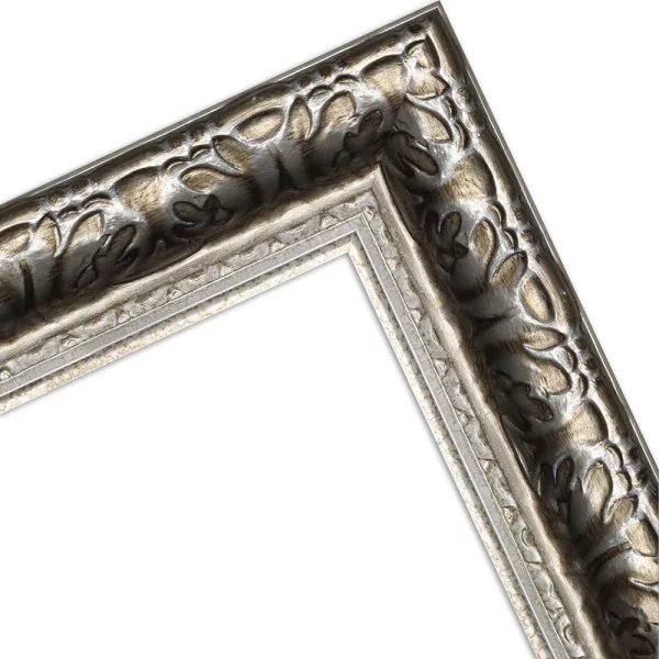Cadre en bois exclusif Tanur sur mesure argent | verre standard (2 mm)