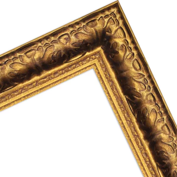 Holz Bilderrahmen Tanur 50x50 cm | Gold | Normalglas (2 mm)