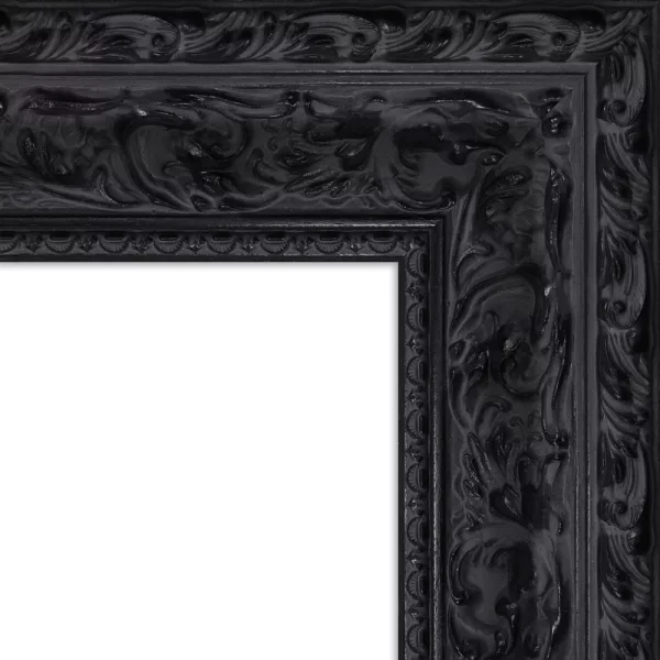 Exklusiver Holz-Bilderrahmen Calinda 30x90 cm | Schwarz | Normalglas (2 mm)