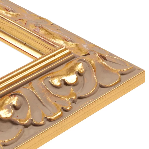 Exklusiver Holz-Bilderrahmen Pedro nach Maß Gold | Normalglas (2 mm)